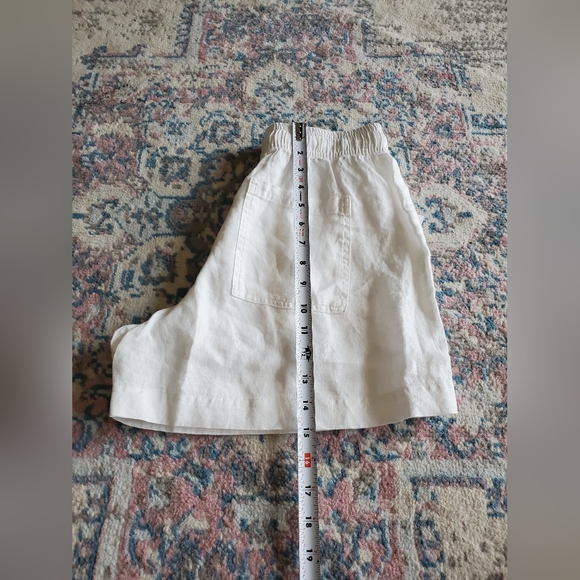 New Splendid Becka 100% Linen Shorts In White Classic Boho Summer Size S Beach - Picture 15 of 16